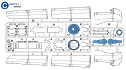 C Teile (C1-C28) für Tamiya Königstiger (56018) 1:16