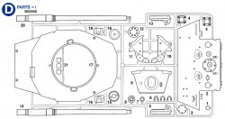 D Parts (D1-D21) for Tamiya King Tiger (56018) 1:16