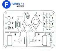 F Parts (F1-F10) for Tamiya King Tiger (56018) 1:16