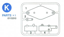 K Teile (K1-K4), Turmdrehring (ML1), Rolle (ML2 x3) für 56018, 56032