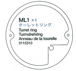 K Teile (K1-K4), Turmdrehring (ML1), Rolle (ML2 x3) für 56018, 56032