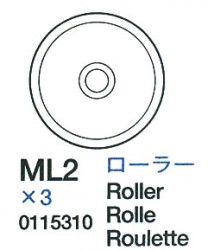 K Teile (K1-K4), Turmdrehring (ML1), Rolle (ML2 x3) für 56018, 56032