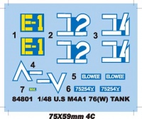 U.S. M4A1 Medium Tank Sherman - 76mm - 1/48