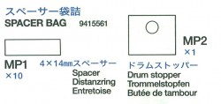 Hülsen Beutel (MP1-MP2) für Tamiya Königstiger (56018) 1:16