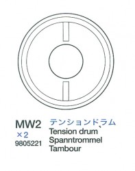 Tension Drum (MW2 x2) for Tamiya King Tiger (56018) 1:16