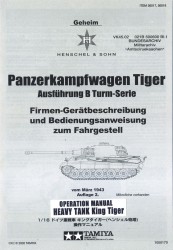 Operation Manual & Finishing Guide for Tamiya King Tiger (56018)