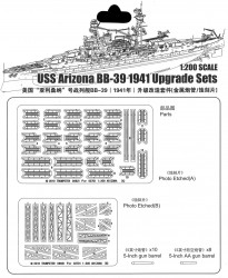 USS Arizona BB-39 1941 - PE / Metal Upgrade Set - 1/200