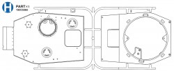 H Teile (H1 - H2) für Tamiya KV-2 (56030) 1:16