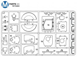 M Parts (M1 - M24) for Tamiya KV-2 (56030) 1:16