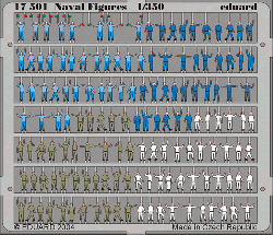 Fotogeätzte Marinefiguren vorbemalt - 1:350