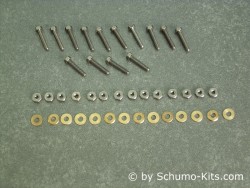 Screw set for photo etched grills