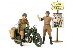 British BSA M20 Motorcycle with Military Police Set - 1/35