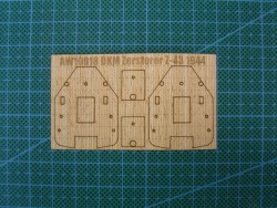 Wooden Deck for 1/350 DKM Zerstorer Z-43 1944 - Trumpeter 05323 - 1/350