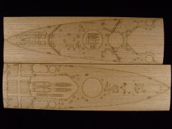 Holzdeck für 1:350 HMS Prince of Wales - Tamiya 78011