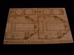 Wooden Deck for 1/350 DKM Destroyer Z-31 - Dragon 1054 - 1/350