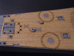 Holzdeck für 1:350 USS New Jersey BB-62 - Tamiya 78017 / 78028