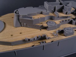 Holzdeck für 1:350 USS New Jersey BB-62 - Tamiya 78017 / 78028