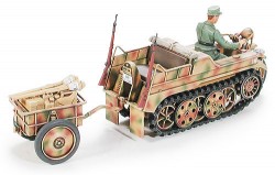 Sd.Kfz.2 Kettenkrad mit Infanterie Anhänger und Sd.Kfz. 302 Goliath - 1:48