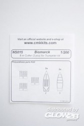 6m Cutter (2) for 1/200 DKM Bismarck - Trumpeter 03702
