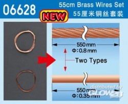 55 cm Brass Wire Set - two types - 1 pc. each