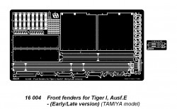 Front fenders for Tiger I, Aufs.E - Early/Late version
