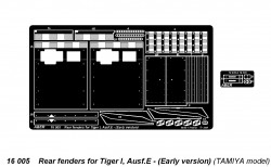 Rear fenders for Tiger I, Ausf.E - Early version