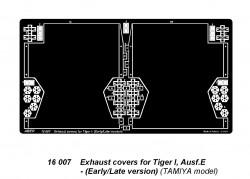 Exhaust covers for Tiger I, Ausf.E - Early/Late version