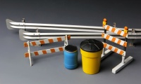 Barricades & Highway Guardrail Set - 1/35