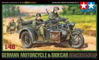 Deutsches Motorrad mit Beiwagen - 1:48