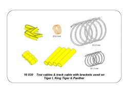 Tow cables & track cable with brackets for Tiger, Kingtiger and Panthe