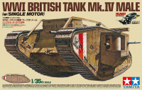 British Mk. IV Male Tank WWI - Motorised - with Figures - 1/35