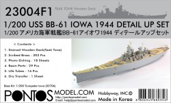 Detail Set (Holzdeck Teak) für 1:200 USS Iowa BB-61 - Trumpeter 03706 - 1:200
