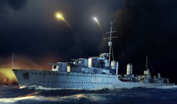 HMS Zulu Destroyer - 1941 - Tribal Klasse Zerstörer - 1:350