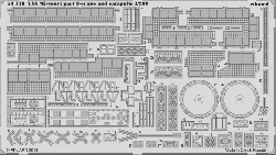 Photo-Etched Parts - Crane and Catapult for 1/200 USS Missouri  - Trumpeter 03705 - 1/200