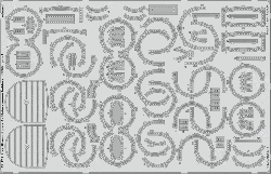 Photo-Etched Parts - Bofors Ammo Holders for 1/200 USS Missouri  - Trumpeter 03705 - 1/200