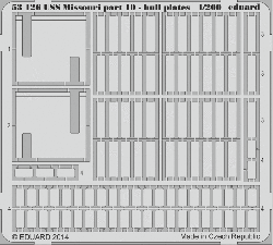 Fotoätzteile Rumpf-Platten für 1:200 USS Missouri - Trumpeter 03705 - 1:200