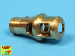Brass turned late muzzle break for Tiger and Kingtiger Henschel turret