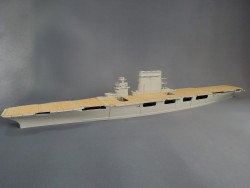 Holzdeck für 1:350 USS Lexington CV-2 - Trumpeter 05608 - 1:350