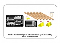 Barrel cleaning rods with brackets for Tiger I