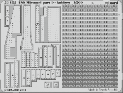 Photo-Etched Parts - Ladders for 1/200 USS Missouri  - Trumpeter 03705 - 1/200