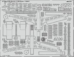 Fotoätzteile Kräne für 1:200 USS Hornet CV-8 - Merit 62001 - 1:200