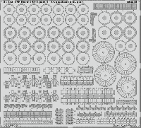 Photo-Etched Parts Quad AA and 5in Guns for 1/200 USS Hornet CV-8 - Merit 62001 - 1/200