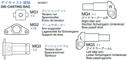 Metallteile Beutel (MG1-MG5) für Tamiya Tiger I (56010) 1:16