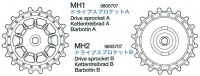 Drive Sprocket A and B (MH1-MH2) for Tamiya Tiger I (56010) 1:16