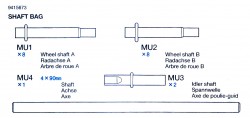 Achsenbeutel (MU1-MU4) für Tamiya Tiger I (56010) 1:16