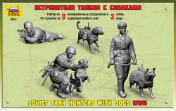 Sowjetische Panzerjäger mit Hunden - WWII - 1:35
